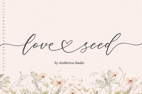 Love Seed Font Aestherica Studio 