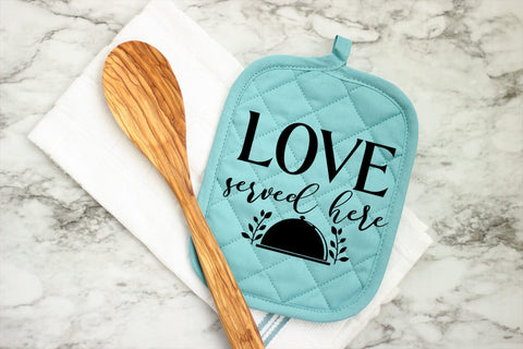 Love Served Here I Kitchen Sign SVG I Kitchen Decor Sign SVG SVG Happy Printables Club 