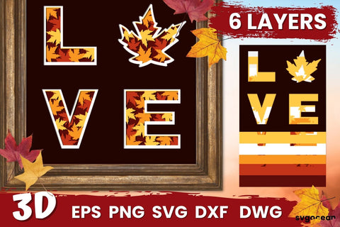 Love Shadow Box Svg SVG SvgOcean 