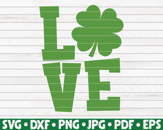 Love sign with shamrock SVG | St. Patrick's Day SVG HQDigitalArt 