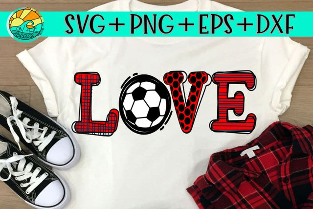 LOVE - Soccer - SVG - DXF - EPS - PNG SVG On the Beach Boutique 