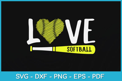 Love Softball Svg Design SVG artprintfile 
