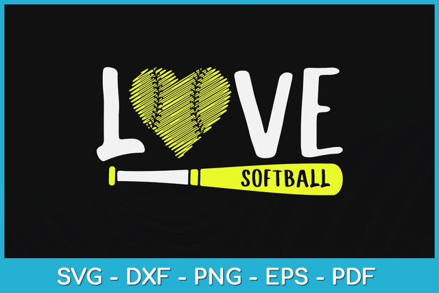 Love Softball Svg Design SVG artprintfile 