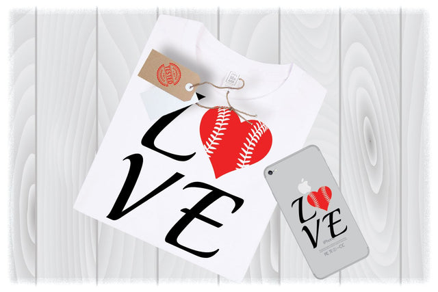 Love Softball SVG Files for Cricut Designs | Valentines Day SVG SVG My Sew Cute Boutique 