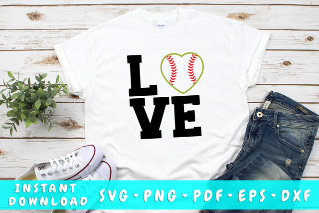 Love Softball SVG SVG HappyDesignStudio 