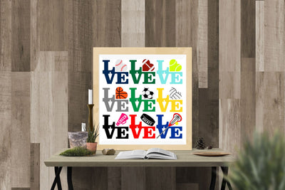 LOVE Sports Set SVG Designed by Geeks