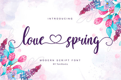 Love Spring Font toni_std 