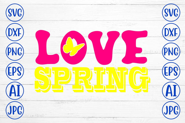 Love Spring Retro SVG SVG Syaman 