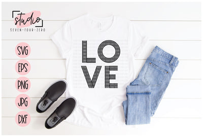 LOVE Stacked SVG Studio Seven-Four-Zero 