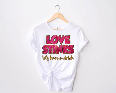 Love Stinks Let's Have a Drink PNG, Funny Valentine's Day PNG, Valentine's Day Sublimation Designs Downloads Sublimation sassyprint 