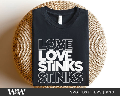 Love Stinks SVG | Anti Valentine's SVG SVG Wood And Walt 