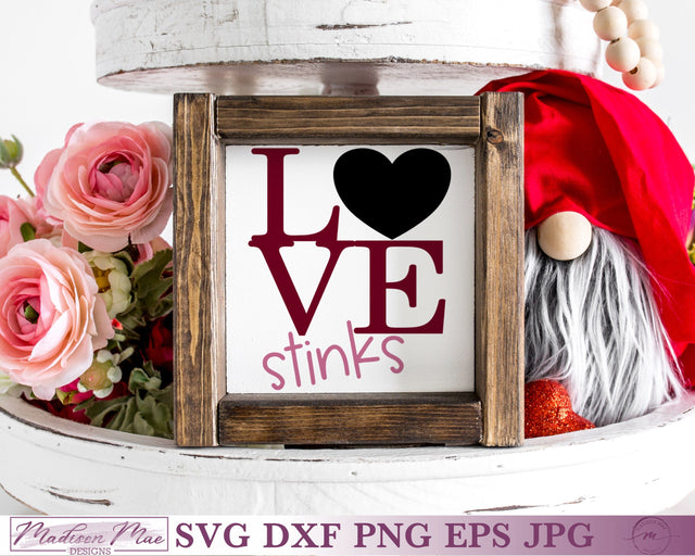 Love Stinks SVG, Funny Valentine's Day Design SVG Madison Mae Designs 