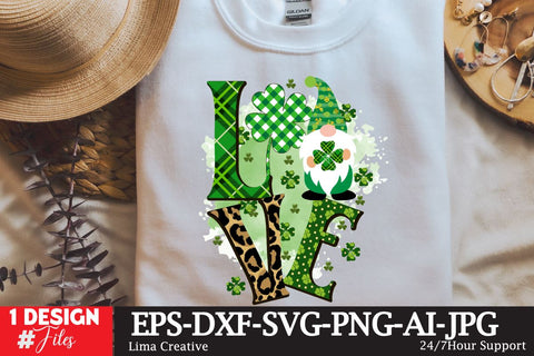 love St.Patrick's Day Sublimation PNG SVG Insomnia Std 