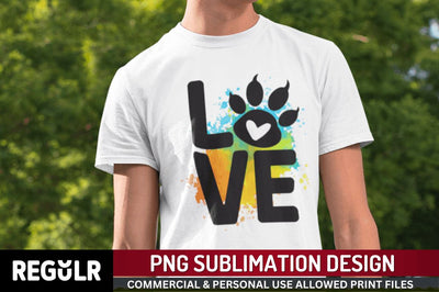 Love Sublimation PNG, Dog Sublimation Design Sublimation Regulrcrative 