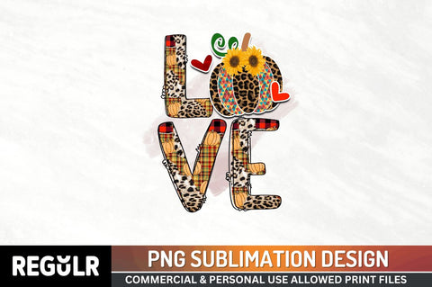 Love Sublimation PNG, Vintage Autumn Sublimation Design Sublimation Regulrcrative 