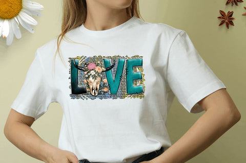 Love Sublimation PNG, Western Sublimation Design Sublimation Regulrcrative 