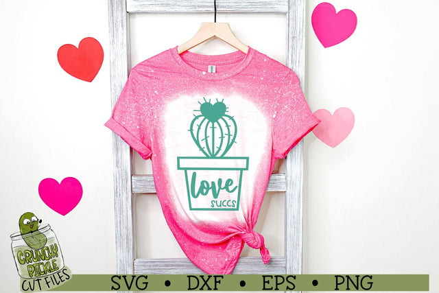 Love Succs Cactus Funny Valentines SVG File SVG Crunchy Pickle 
