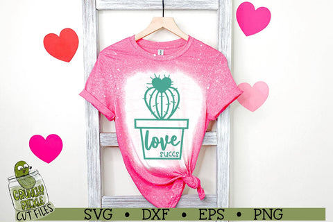 Love Succs Cactus Funny Valentines SVG File SVG Crunchy Pickle 
