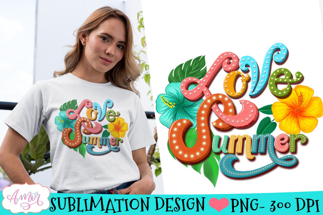 Love Summer Sublimation design Sublimation Amorclipart 