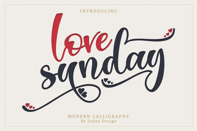 Love Sunday Font Sakha Design Studio 