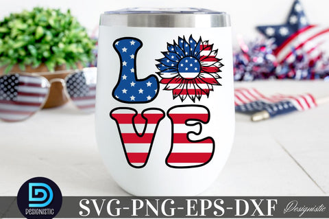 Love, Sunflower 4th July SVG SVG DESIGNISTIC 