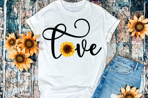 Love Sunflower - Sunflower Quotes Sublimation Sublimation Happy Printables Club 
