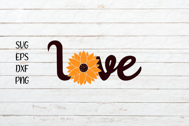 Love sunflower svg, Sunflower svg design SVG SmmrDesign 