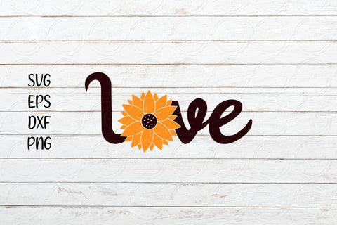Love sunflower svg, Sunflower svg design SVG SmmrDesign 
