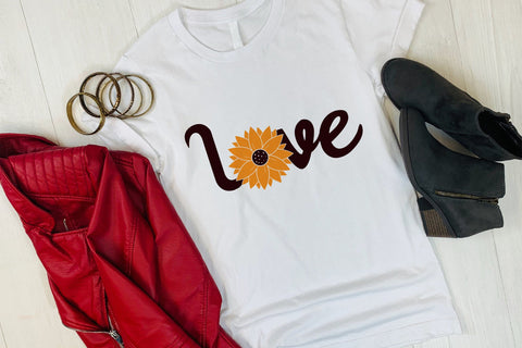 Love sunflower svg, Sunflower svg design SVG SmmrDesign 