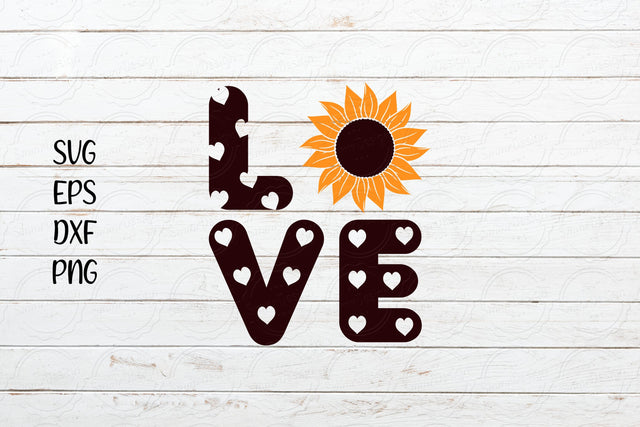 Love Sunflower svg SVG SmmrDesign 