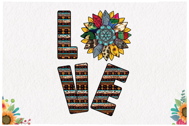 LOVE Sunflower Western Sublimation Sublimation Jagonath Roy 