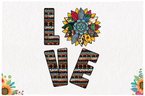 LOVE Sunflower Western Sublimation Sublimation Jagonath Roy 