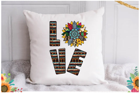 LOVE Sunflower Western Sublimation Sublimation Jagonath Roy 