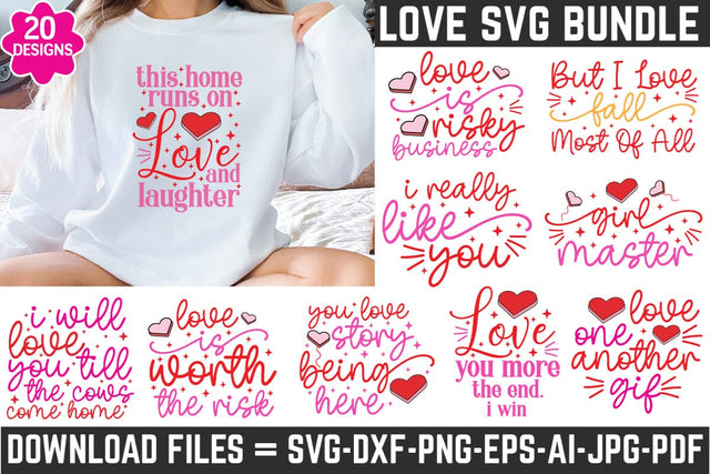 Love SVG Bundle | Love Svg | Valentines Svg | Heart Svg | I Love You Svg | Cut Files for Crafters | Valentines Cut Files | Lovers Svg SVG farhad farhad 