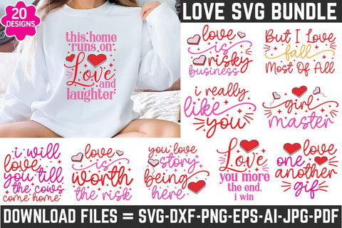 Love SVG Bundle | Love Svg | Valentines Svg | Heart Svg | I Love You Svg | Cut Files for Crafters | Valentines Cut Files | Lovers Svg SVG farhad farhad 