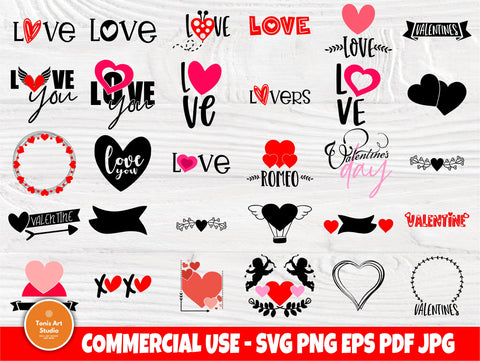 Love SVG Bundle | Love Svg | Valentines Svg | Heart Svg | I Love You Svg | Cut Files for Crafters | Valentines Cut Files | Lovers Svg SVG TonisArtStudio 