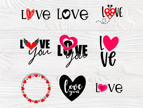 Love SVG Bundle | Love Svg | Valentines Svg | Heart Svg | I Love You Svg | Cut Files for Crafters | Valentines Cut Files | Lovers Svg SVG TonisArtStudio 