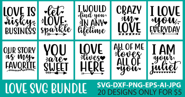 Love Svg Bundle SVG Syaman 