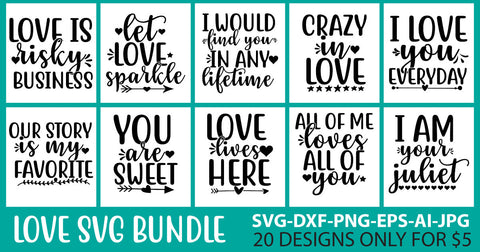 Love Svg Bundle SVG Syaman 