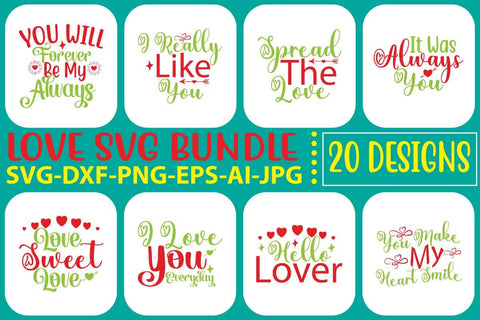 Love SVG Bundle SVG Syaman 