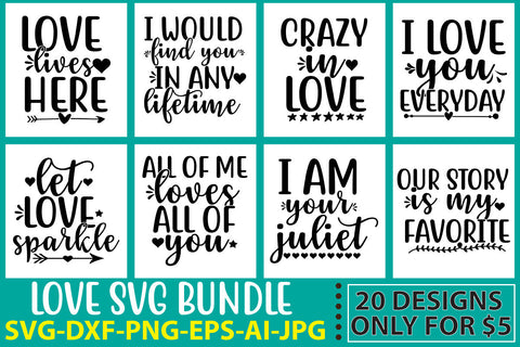 Love Svg Bundle SVG Syaman 