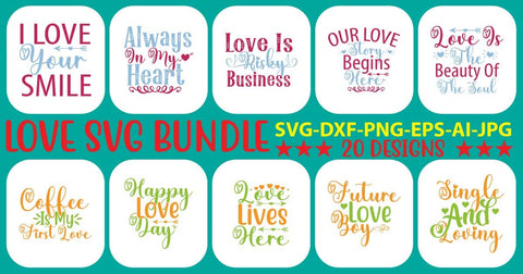 Love SVG Bundle SVG Syaman 