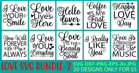 Love Svg Bundle Vol. 2 SVG Syaman 