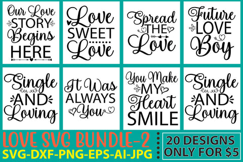 Love Svg Bundle Vol. 2 SVG Syaman 