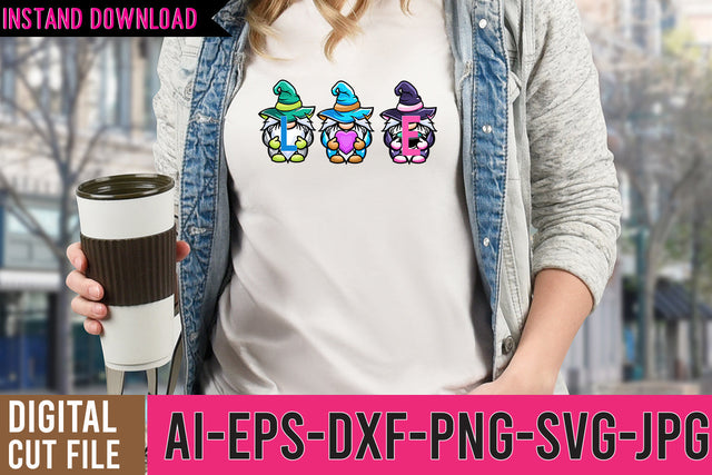 Love SVG Cut File, Love Gnome SVG Design, Gnome SVG Bundle Quotes SVG BlackCatsMedia 