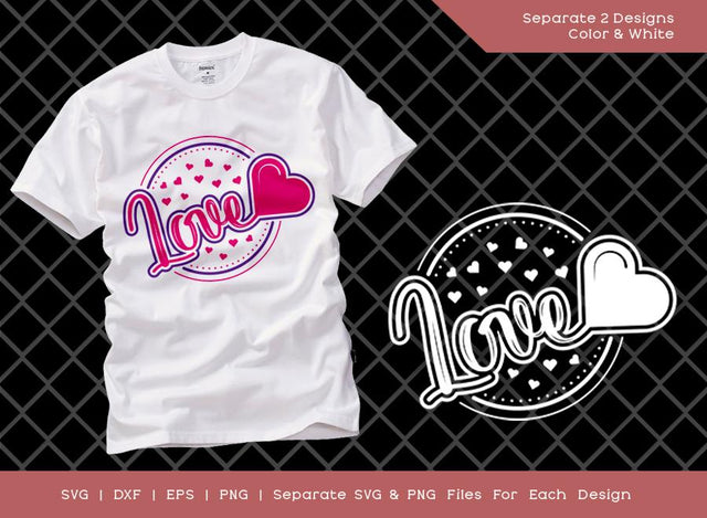 Love SVG Cut File | Valentine Svg | Heart Svg | Valetine Day Svg | T-shirt Design SVG ETC Craft 