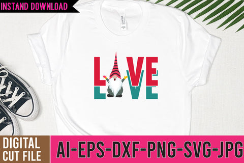 Love SVG Cut File,Love Gnome SVG Design,Love SVG Bundle SVG BlackCatsMedia 