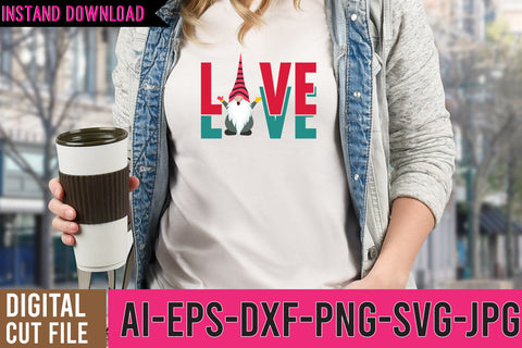 Love SVG Cut File,Love Gnome SVG Design,Love SVG Bundle SVG BlackCatsMedia 