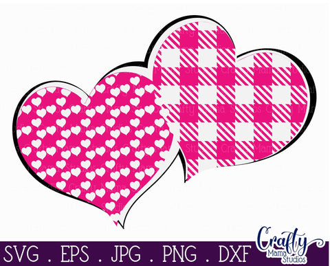 Love Svg - Double Heart Svg SVG Crafty Mama Studios 