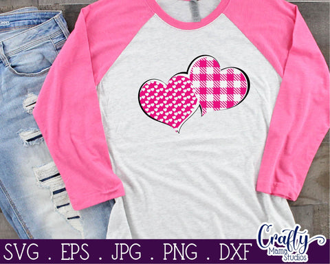 Love Svg - Double Heart Svg SVG Crafty Mama Studios 